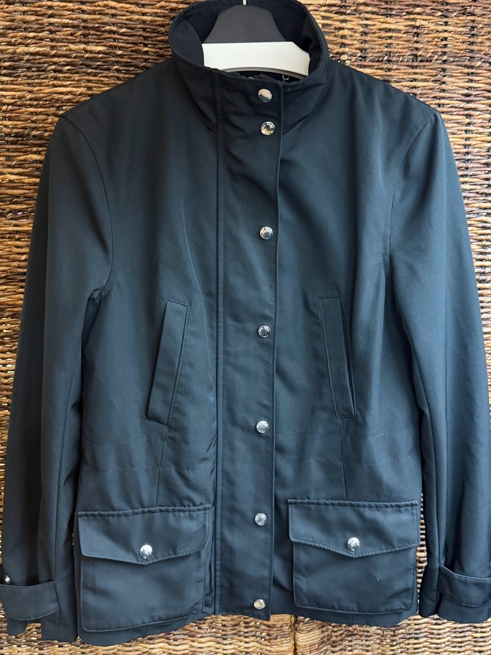 Brooks Brothers - Black Snap-Front Utility Jacket- Size:10